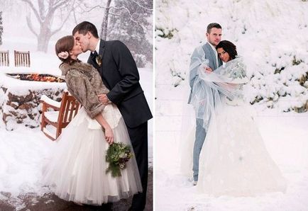 Сватба през зимата - идеи за необичайно красива зимна фотосесия