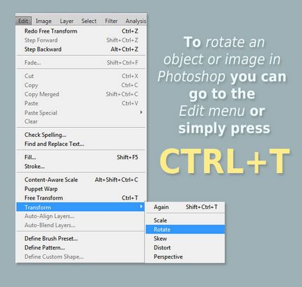 Научете как да се върти обекти в Photoshop - Photoshop Основи