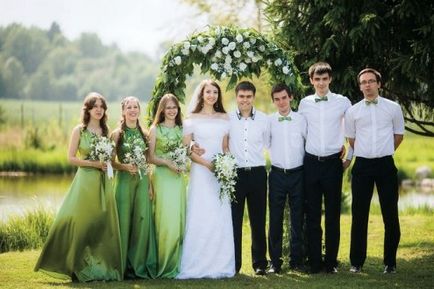 Зелена сватба снимка, дизайн