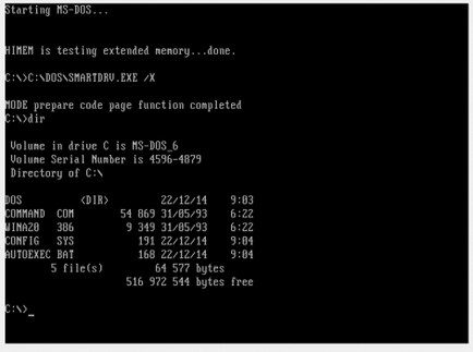 Telepítse az MS-DOS a VirtualBox - blog az ablakokhoz