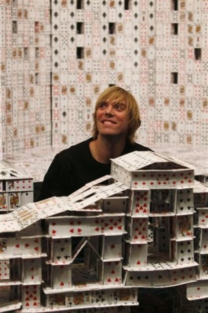 Amerikai épített legnagyobb kártyavár - hírek képekben