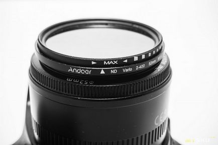 Andoer 52mm nd filter або по-нашому нейтральний фільтр зі змінним значенням