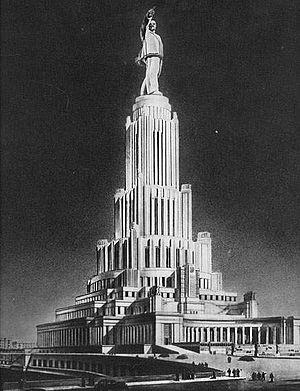 Építészeti Utopia Sztálin (Palace nézett szovjetek) Építészeti utópia Sztálin