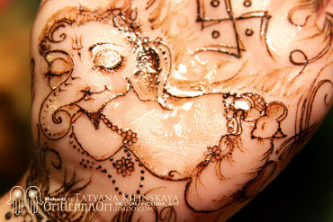 Biblioteca de simbol Mehendi - om henna om! Mehendi, pictura de henna de la Moscova