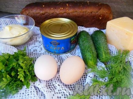 Бутерброди з сайра і яйцями - рецепт з фото