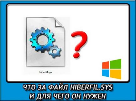Що за файл hiberfil sys в windows і навіщо він взагалі потрібен