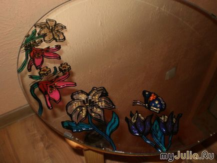 Декор дзеркала вітражними фарбами рукоділля - жіноча соціальна мережа