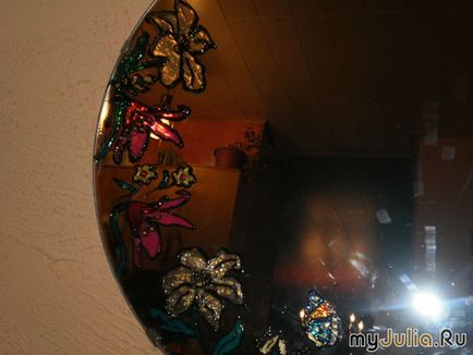 Декор дзеркала вітражними фарбами рукоділля - жіноча соціальна мережа