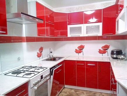 Tervezze piros élelmiszer, piros kötény, fali dekoráció, konyha, fotó, konyha tervezés,