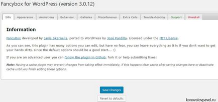 Fancybox wordpress plugint testreszabás, részletes utasításokat (fancybox wordpress plugint beállítás) Fancybox wordpress plugint testreszabás, részletes utasításokat