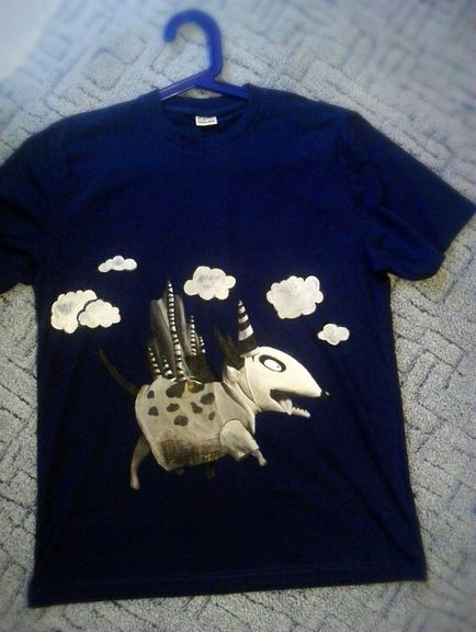 T-shirt, kézzel festett (pólók) T-shirt, kézzel festett