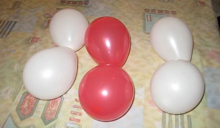 Garland golyók kezeddel (kéz) Füzér léggömbök saját kezűleg
