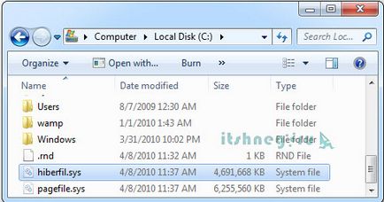 Hiberfil sys, pot șterge și de ce este necesar, blog