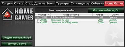 Home games - свій покер клуб на pokerstars