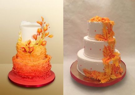 Mi kell egy esküvői torta ősszel stílus