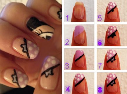 Як намалювати мишку на нігтях