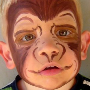 Як намалювати на обличчі мавпу, як зробити аквагрим мавпи