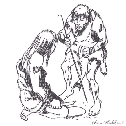 Як намалювати неандертальця олівцем, поетапно