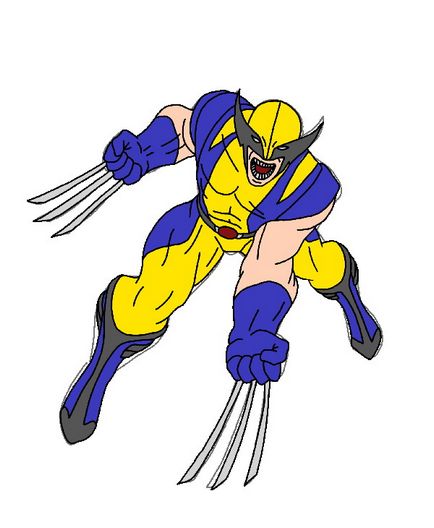 Cum de a desena un wolverine într-un costum de benzi desenate