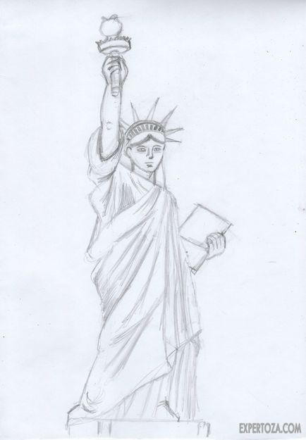 Cum de a desena o sculptură creion în etape - cum să atragă un monument în creion pas cu pas