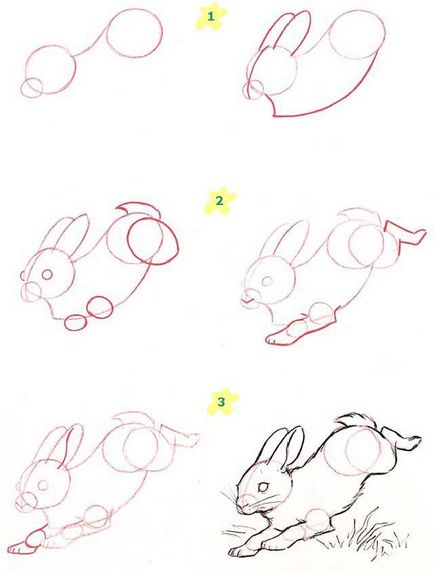 Як намалювати зайчика поетапно