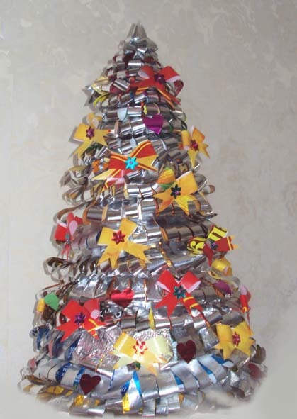 Hogyan készítsünk egy karácsonyfa ki hulladék anyagok legfurább fa