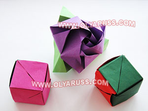 Cum se fac cuburi sau un trandafir din hârtie, un cub de hârtie