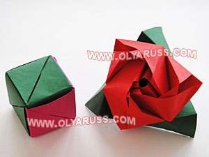Як зробити кубики або троянду з паперу, паперовий кубик