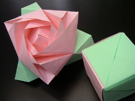 Як зробити куб трансформер - троянда - з паперу