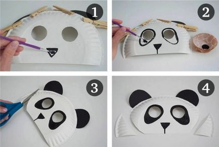 Hogyan készítsünk egy panda maszk álarcosbál a kezüket