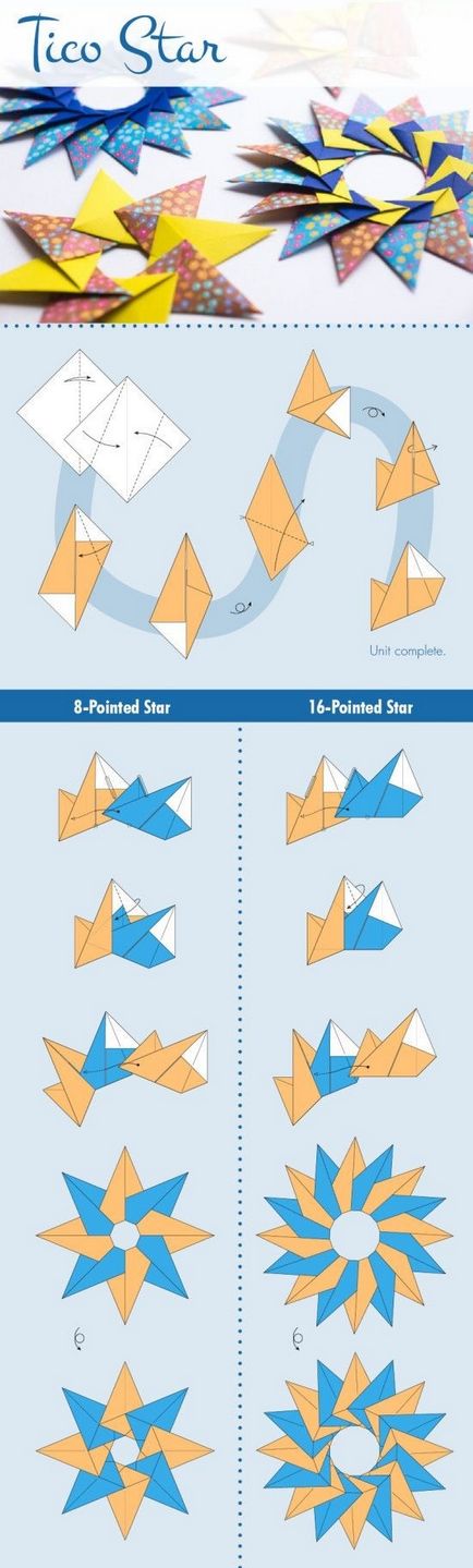 Hogyan készítsünk saját tenyerét poligonok origami technikával
