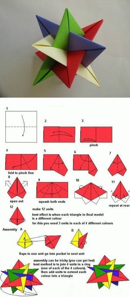 Як зробити своїми руками плоскі багатокутники в техніці орігамі