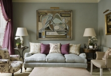 A festmények a belső fotó nappali, szép a falon, a modern és a klasszikus stílus, ami