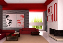 A festmények a belső fotó nappali, szép a falon, a modern és a klasszikus stílus, ami