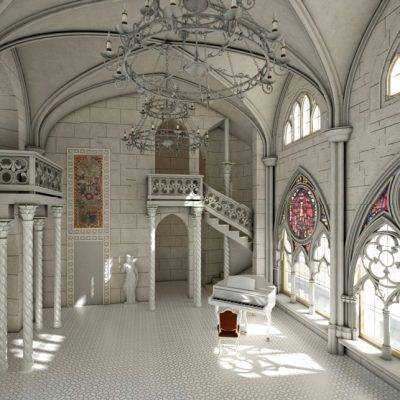 Кімната в готичному стилі
