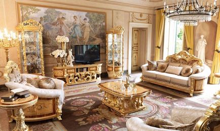 A szoba az empire stílusú fényképet példákkal és megfelelő hézag