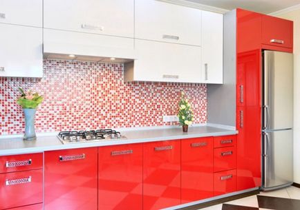 Червона кухня дизайн фото