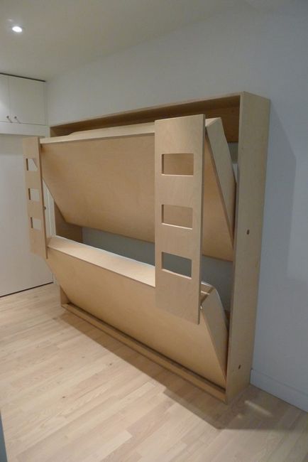 Ліжко малогабаритна двоспальне трансформер для дитячої кімнати і маленької квартири,