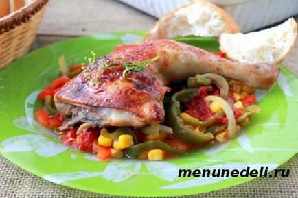 Пиле в мексикански - рецепта със стъпка по стъпка снимки