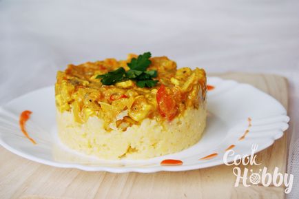 Csirke curry mártással, a recept csirke indiai képekkel, hogyan kell elkészíteni, szakács-hobby, hobbi szakács