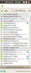 Lisax - cum să grupați contactele în skype