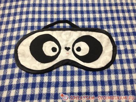 Masca pentru somn - panda, clasa de master cu propriile mâini
