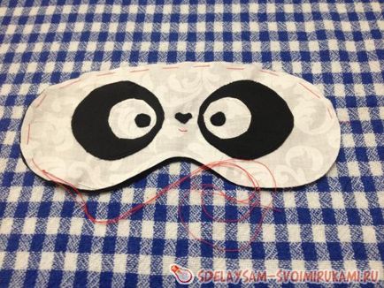 Masca pentru somn - o panda, o clasa de maestru cu mainile proprii (panda) Masca pentru somn - panda, clasa de master cu propriile mâini