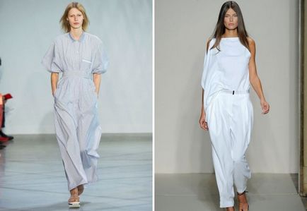 Modele costume pentru femei pantaloni 2017 - stricte și seara, sport și elegant, pentru plin și