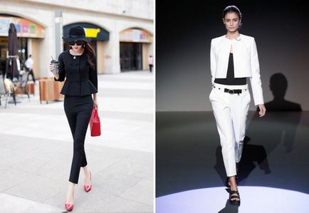 Modele costume pentru femei pantaloni 2017 - stricte și seara, sport și elegant, pentru plin și