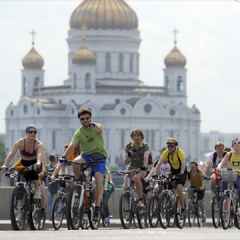 Moszkva, hírek, a forgalom az Garden Ring Road blokkolt veloparada