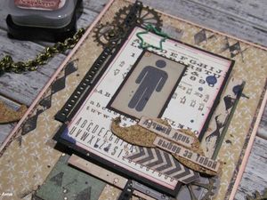 Férfi kártya scrapbooking technikával - Fair Masters - kézzel készített, kézzel készített