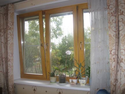 În sfârșit, ferestre din lemn din lemn instalate
