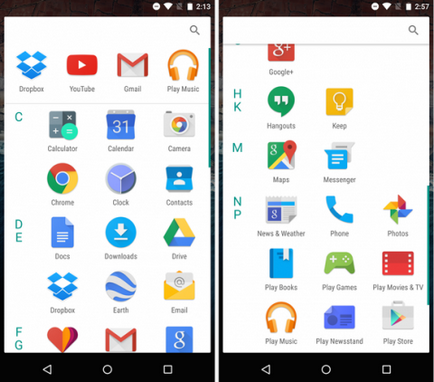 Нове меню додатків з android m можна встановити практично на будь-який android-пристрій