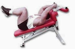 Fordított összeroppant (crunches) fordított felülések